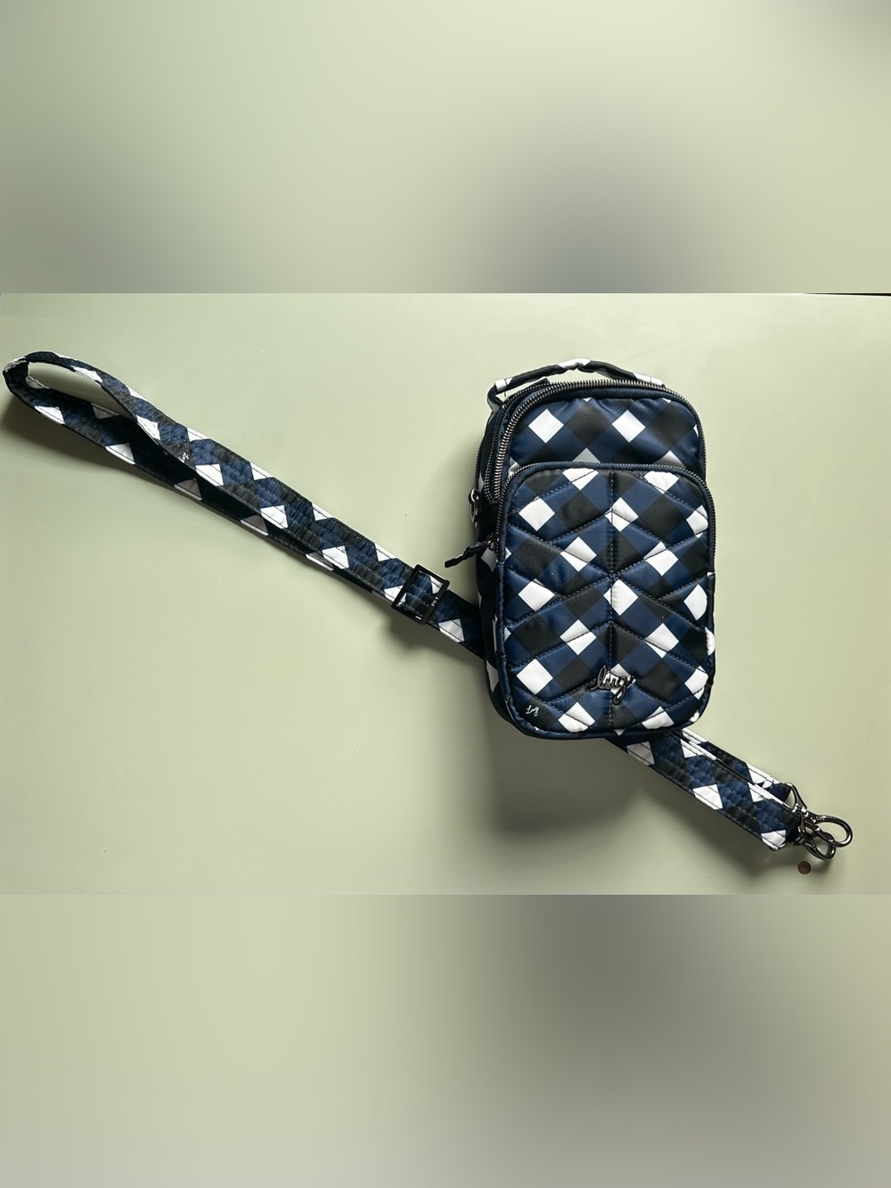 Lug Skeeter Mini 2 Convertible Crossbody In Navy & White Checkered Pattern